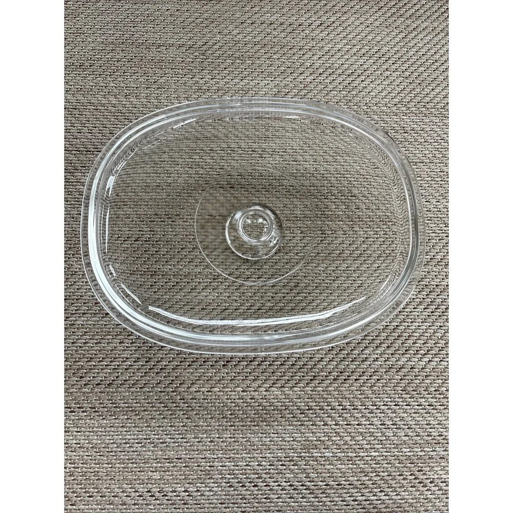 Vintage Pyrex Oval 16 Clear Glass Lid DC 1-1/2 C A